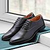 RUOSH BLACK MEN FORMAL LACE-UP SHOES