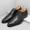 RUOSH BLACK MEN FORMAL LACE-UP SHOES