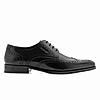 RUOSH BLACK MEN FORMAL LACE-UP SHOES