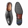 RUOSH BLACK MEN FORMAL LACE-UP SHOES