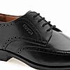 RUOSH BLACK MEN FORMAL LACE-UP SHOES