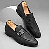 RUOSH BLACK MEN CASUAL SLIP-ON SHOES