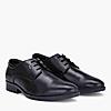 LEE COOPER BLACK MENS LEATHER DERBY SHOES