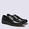 LEE COOPER BLACK MENS LEATHER DERBY SHOES