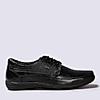 LEE COOPER BLACK MENS LEATHER DERBY SHOES