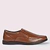 LEE COOPER TAN MENS LEATHER FORMAL SLIP-ONS