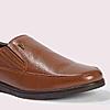 LEE COOPER TAN MENS LEATHER FORMAL SLIP-ONS