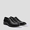 LEE COOPER BLACK MENS LEATHER FORMAL SLIP-ONS