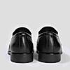 LEE COOPER BLACK MENS LEATHER FORMAL SLIP-ONS