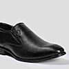 LEE COOPER BLACK MENS LEATHER FORMAL SLIP-ONS