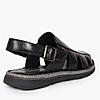 LEE COOPER BLACK MENS LEATHER FISHERMAN SANDALS