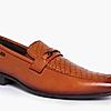 LEE COOPER TAN MENS LEATHER FORMAL SLIP-ONS