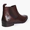 LEE COOPER BROWN MENS LEATHER BOOTS