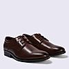 LEE COOPER BROWN MENS LEATHER DERBY SHOES