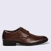 LEE COOPER BROWN MENS LEATHER DERBY SHOES