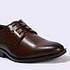 LEE COOPER BROWN MENS LEATHER DERBY SHOES