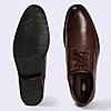 LEE COOPER BROWN MENS LEATHER DERBY SHOES