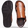 LEE COOPER TAN MENS LEATHER FISHERMAN SANDALS