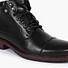 LEE COOPER BLACK MENS LEATHER BOOTS