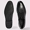 LEE COOPER BLACK MENS LEATHER DERBY SHOES