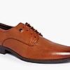 LEE COOPER TAN MENS LEATHER DERBY SHOES