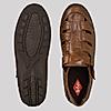 LEE COOPER TAN MENS LEATHER FISHERMAN SANDALS