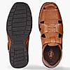 LEE COOPER TAN MENS LEATHER FISHERMAN SANDALS