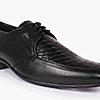 LEE COOPER BLACK MENS LEATHER DERBY SHOES