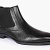 LEE COOPER BLACK MENS LEATHER BOOTS