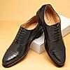 RUOSH BLACK MEN OXFORD SHOES