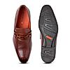 RUOSH LIGHT BROWN MEN FORMAL SLIP-ON SHOES