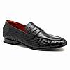 RUOSH BLACK MEN CASUAL SLIP-ON SHOES