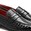 RUOSH BLACK MEN CASUAL SLIP-ON SHOES