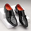 RUOSH BLACK MEN MONK-STRAP SHOES