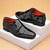 RUOSH BLACK MEN MONK-STRAP SHOES