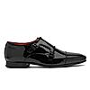 RUOSH BLACK MEN MONK-STRAP SHOES