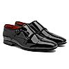 RUOSH BLACK MEN MONK-STRAP SHOES