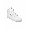 PUMA MEN WHITE SHUFFLE MID ONE8 BETTER V3 LACE UP SNEAKERS