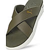 PUMA MEN OLIVE SOFTRIDE SEAVE SLIDERS