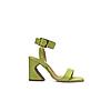 HEEL YOUR SOLE LIME GREEN WOMEN KITKAT BLOCK HEEL SANDALS