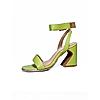 HEEL YOUR SOLE LIME GREEN WOMEN KITKAT BLOCK HEEL SANDALS