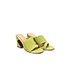 HEEL YOUR SOLE LIME GREEN WOMEN KIKO BLOCK HEEL SANDALS