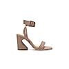 HEEL YOUR SOLE TAUPE WOMEN KITKAT BLOCK HEEL SANDALS