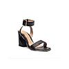 HEEL YOUR SOLE BLACK WOMEN KITKAT BLOCK HEEL SANDALS