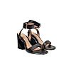 HEEL YOUR SOLE BLACK WOMEN KITKAT BLOCK HEEL SANDALS