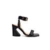 HEEL YOUR SOLE BLACK WOMEN KITKAT BLOCK HEEL SANDALS