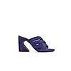 HEEL YOUR SOLE BLUE WOMEN WOLLY BLOCK HEEL SANDALS