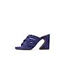 HEEL YOUR SOLE BLUE WOMEN WOLLY BLOCK HEEL SANDALS