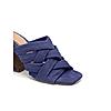 HEEL YOUR SOLE BLUE WOMEN WOLLY BLOCK HEEL SANDALS