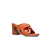 HEEL YOUR SOLE ORANGE WOMEN LULU BLOCK HEEL SANDALS